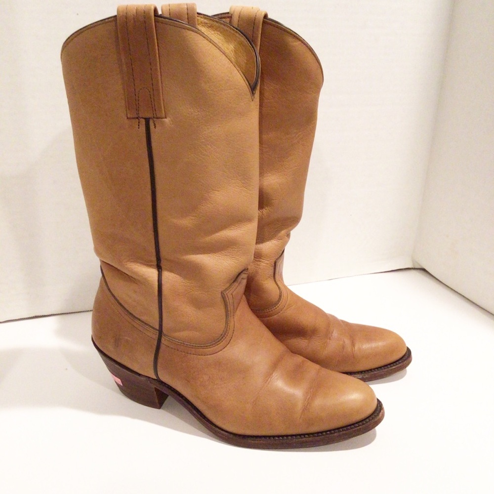 Frye Vintage Light tan leather western boot Sz 10